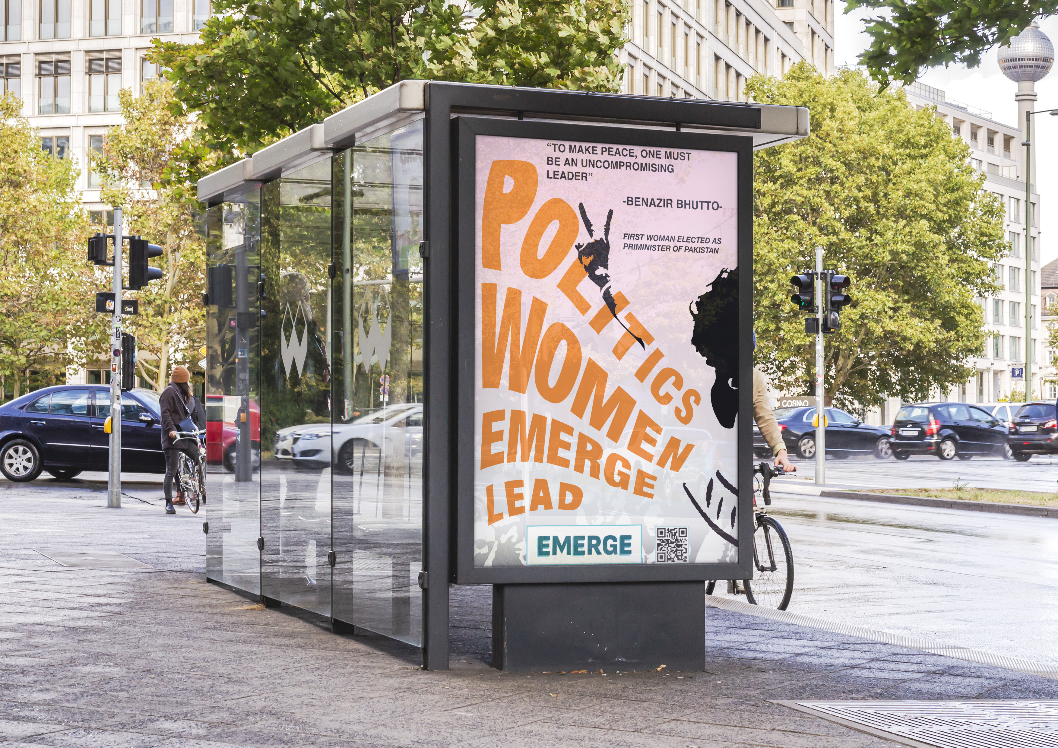 Bus stop poster art