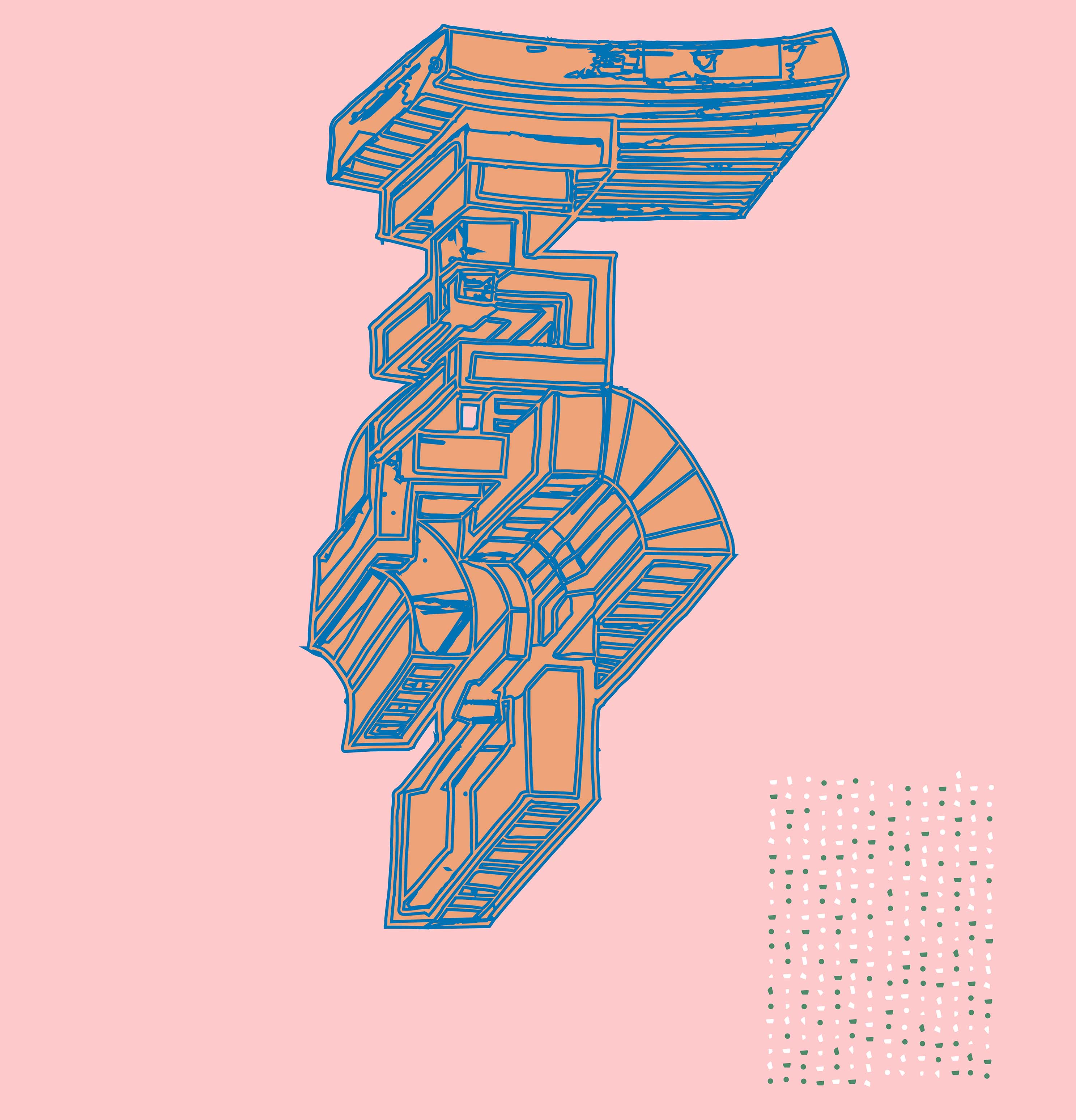 Abstract tower art